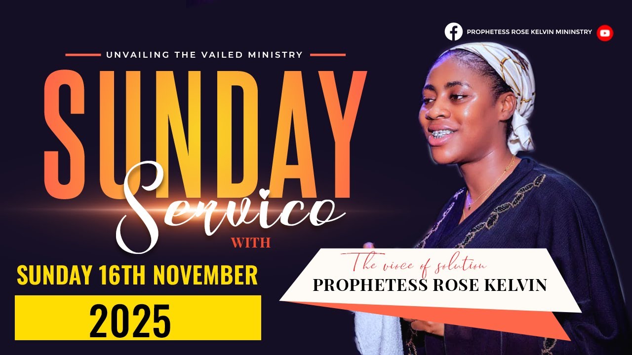 SUNDAY 16TH NOV. 2025 SERVICE