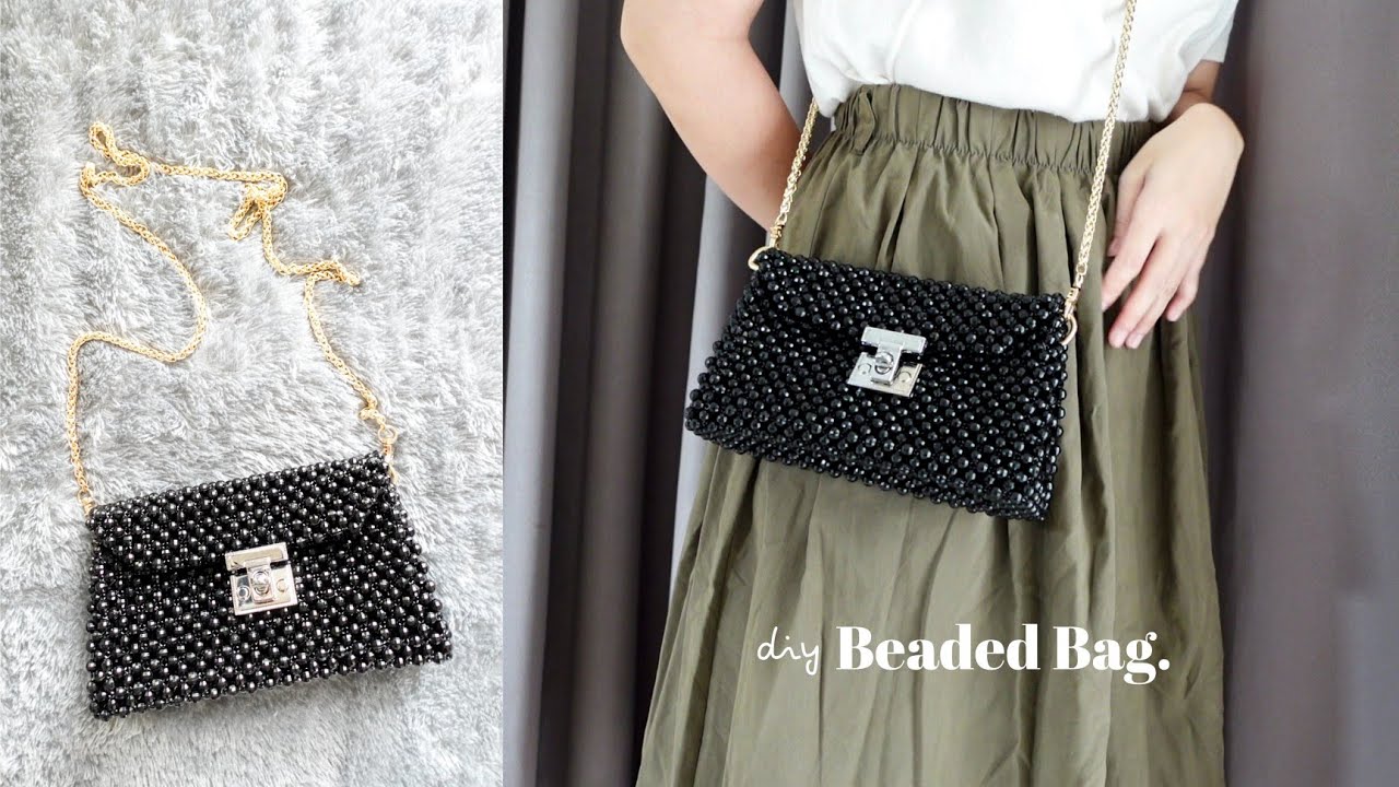 DIY Beaded Bag | How To Make Beaded Bag | Cara menyambungkan tali senar baru