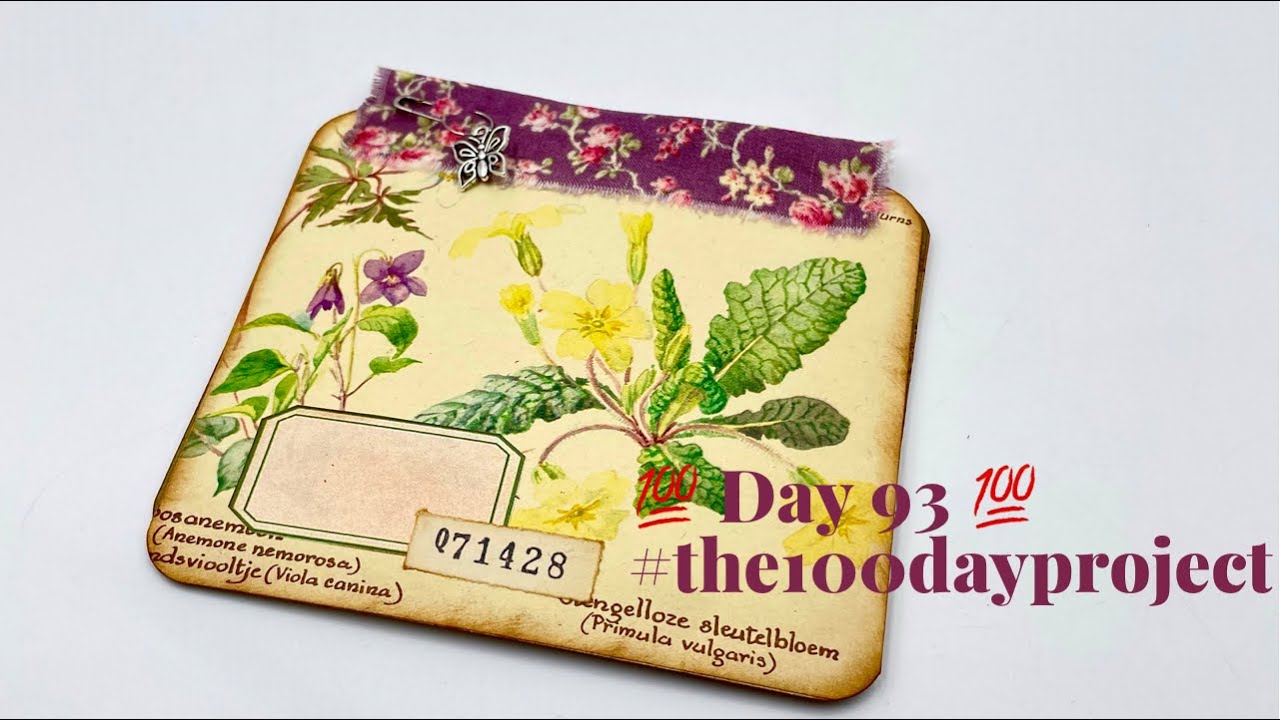 💯Day 93💯LET'S MAKE , HINGED, EDITH HOLDEN JOURNAL CARDS 🥰#craftwithme #the100dayproject