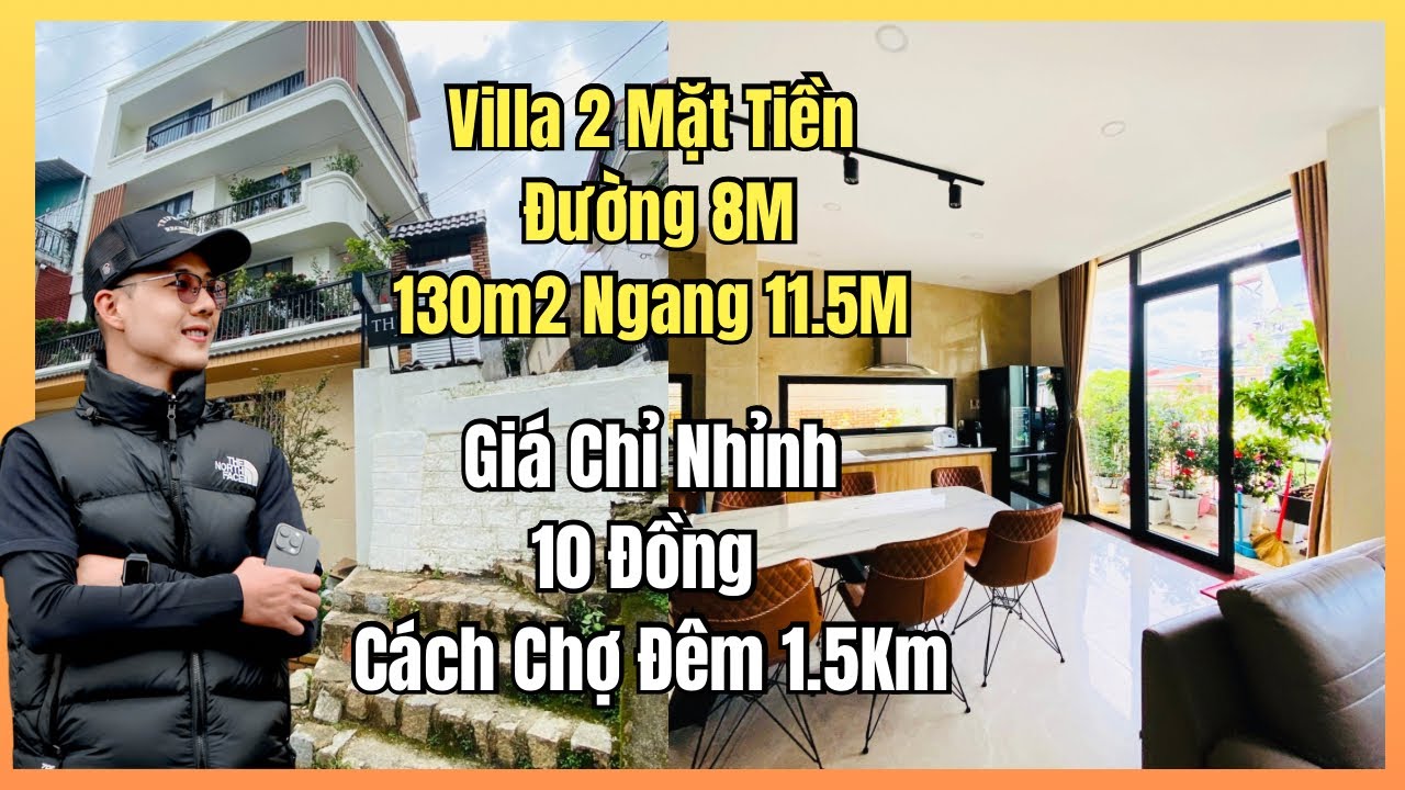 🏡Nhà 2 Mặt Tiền Đường 8M - Ngay Phố Sầm Uất - Giá Chỉ Hơn 10 Đồng - 130m2 (Ngang 11.5M)