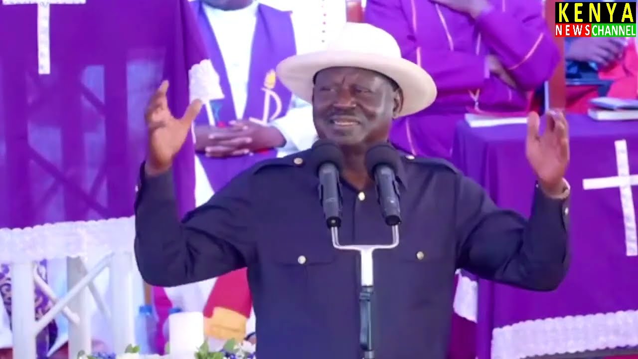 Raila POWERFUL speech today in front of Gen Z at Jimi Wanjigi father burial -  See what he told Ruto
