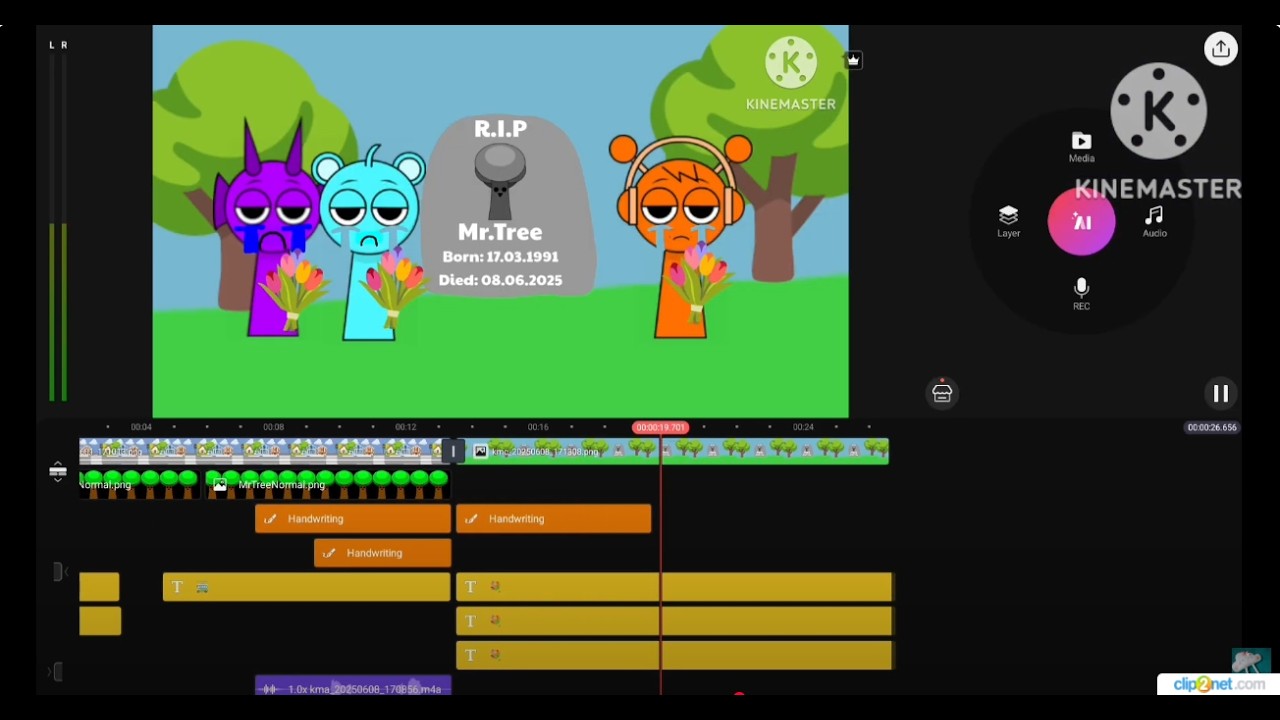 R.I.P Mr.Tree Logo Remake Kinemaster Speedrun x16 Speed ​​@WAGDHN2025