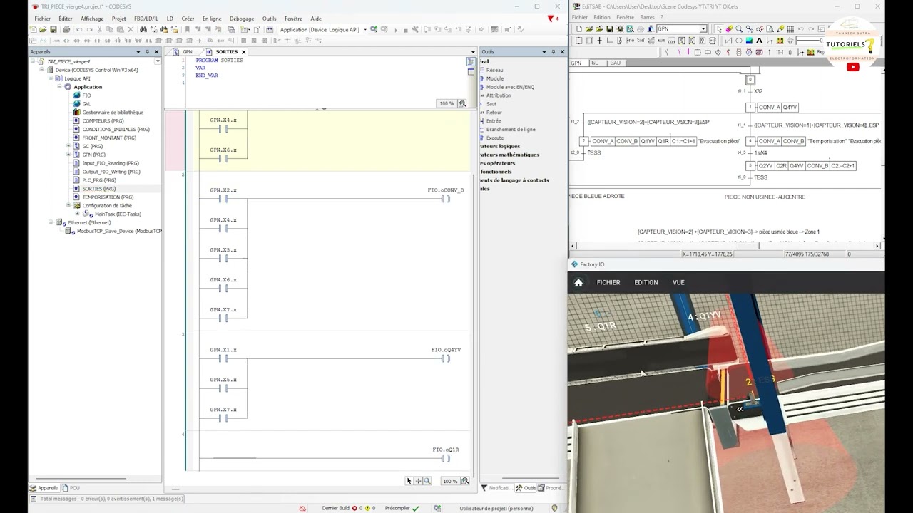 007 Programmation des sorties (Tutoriel : grafcet sur Codesys)