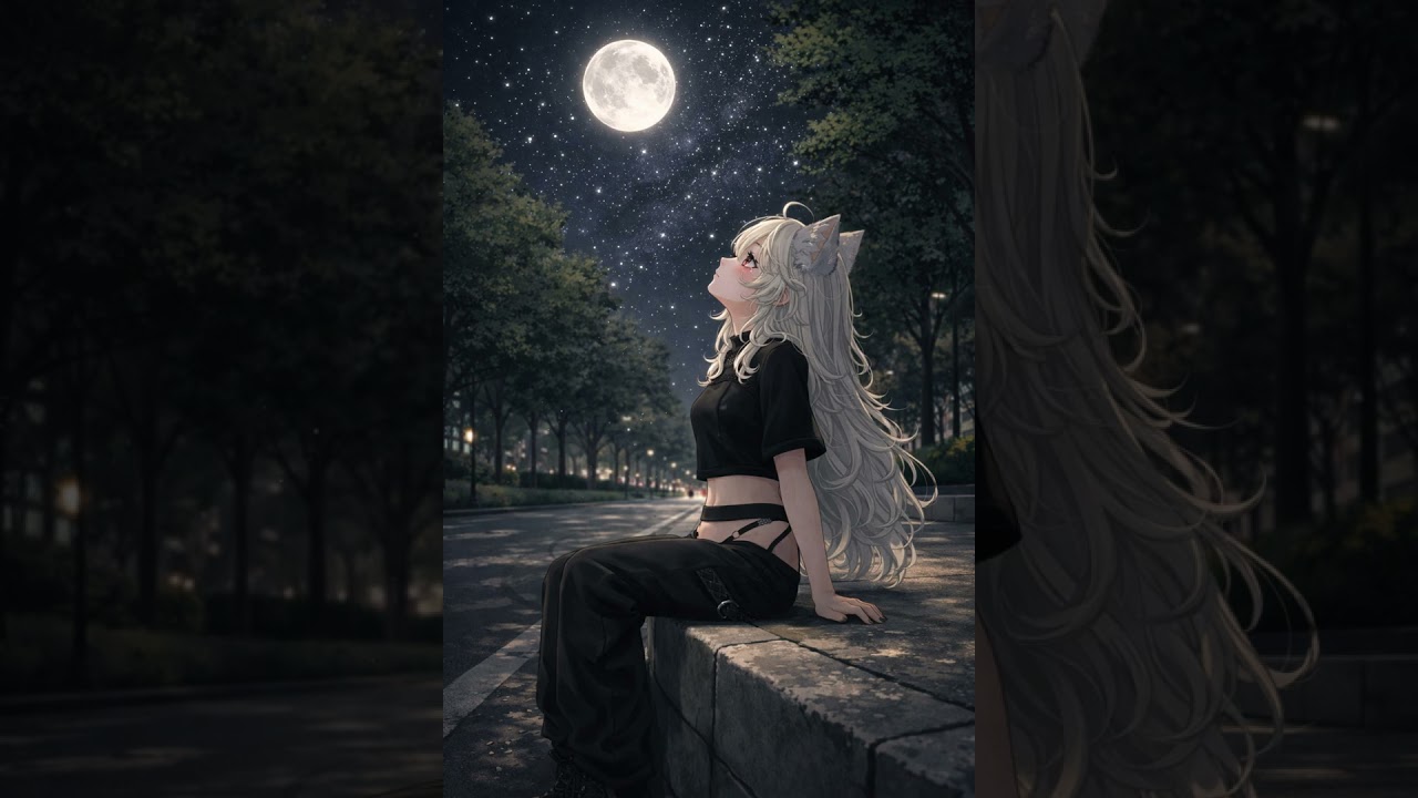 I look at the moon