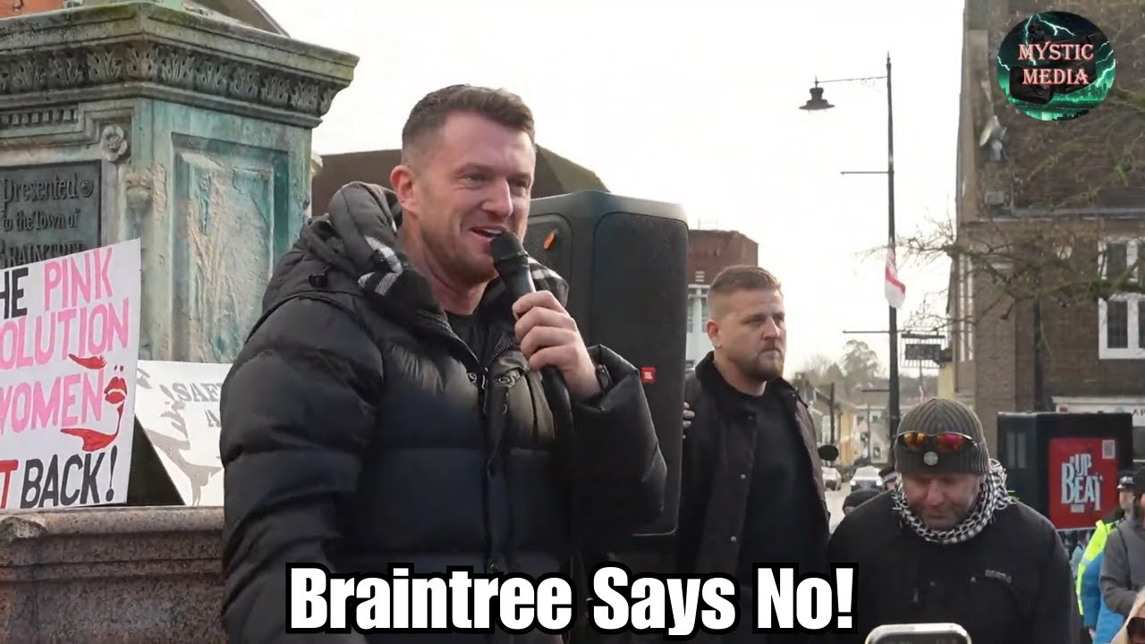 LIVE: Braintree says no protest! Featuring Tommy Robinson