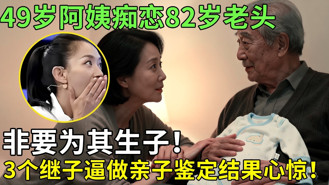 49岁阿姨痴恋82岁老头，非要为其生子！3个继子逼做亲子鉴定结果心惊！【王芳王为念情感调解】
