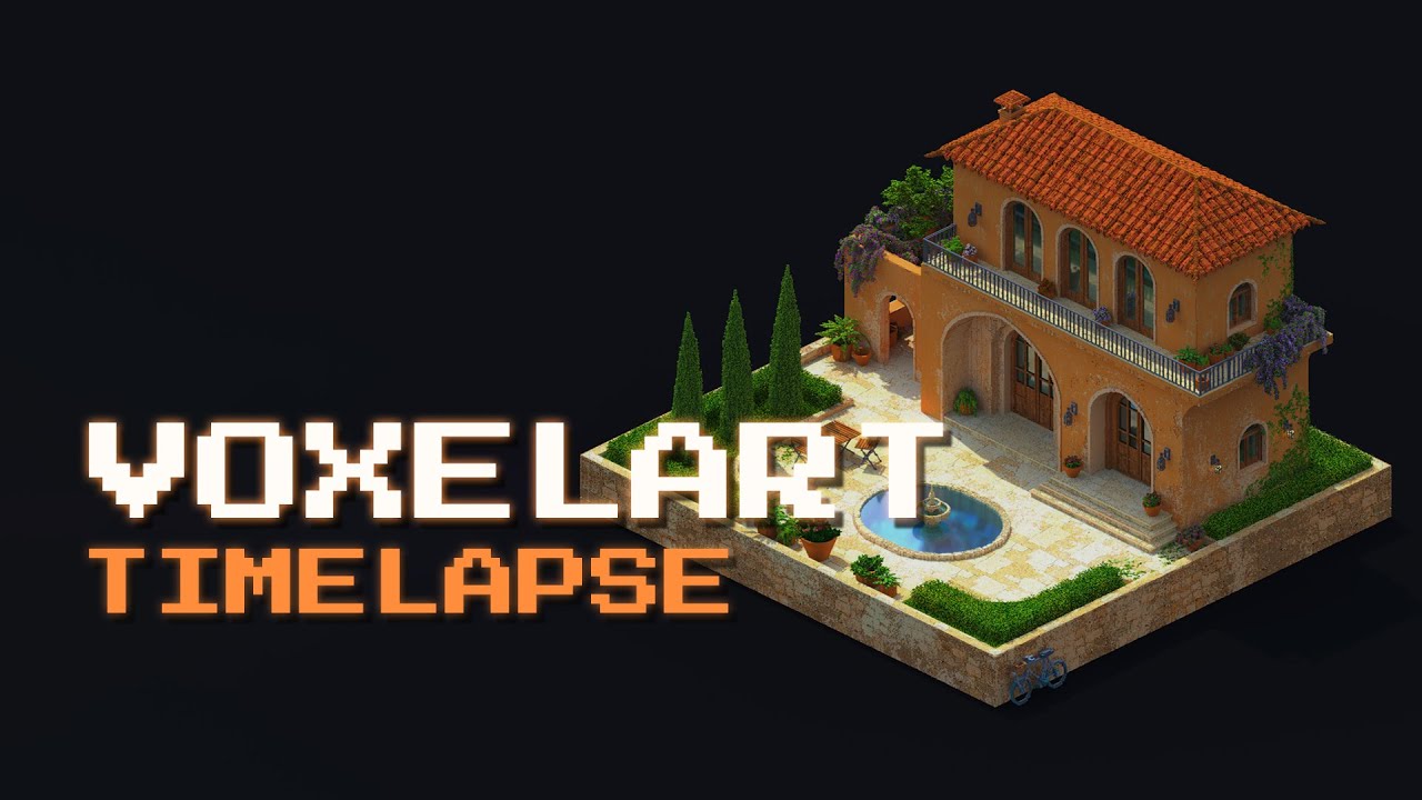 Voxel Art Timelapse – Building a Dreamy 3D Isometric House | Chill & Relaxing Speedbuild