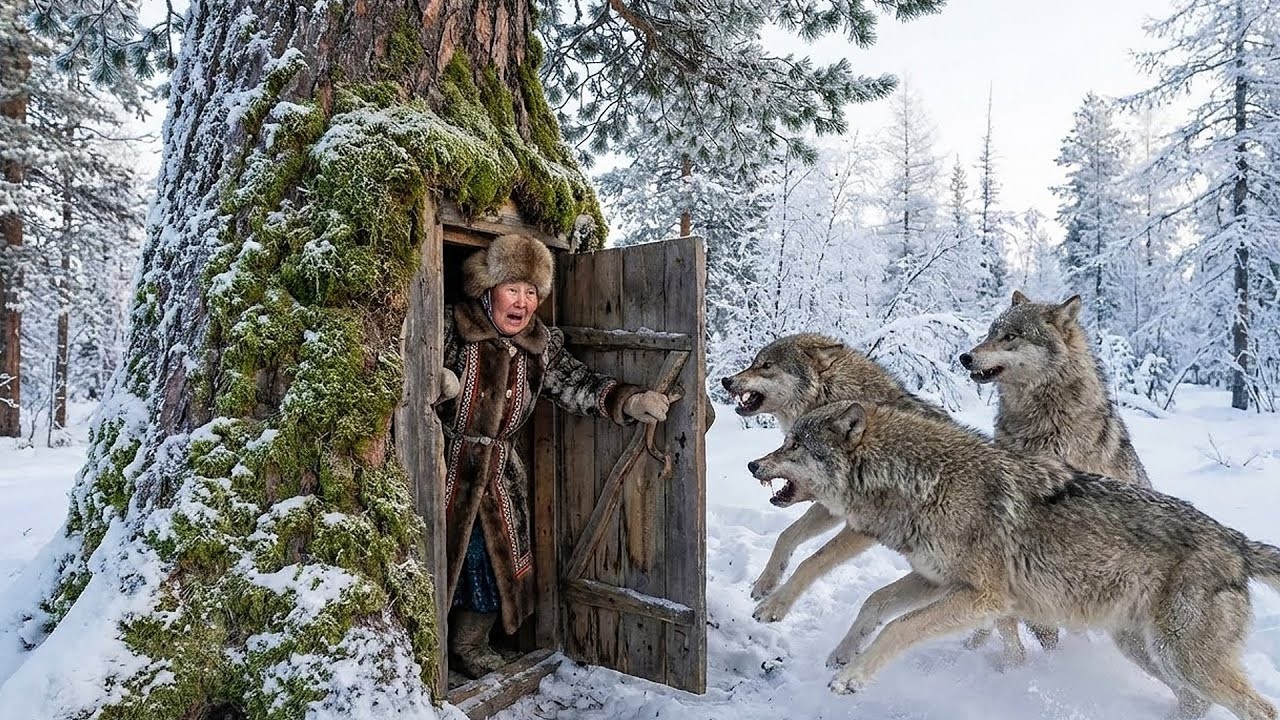 80-Year-Old Widow Lives Inside A Tree And Escapes From A Pack Of Wolves ¦ Extreme Yakutia
