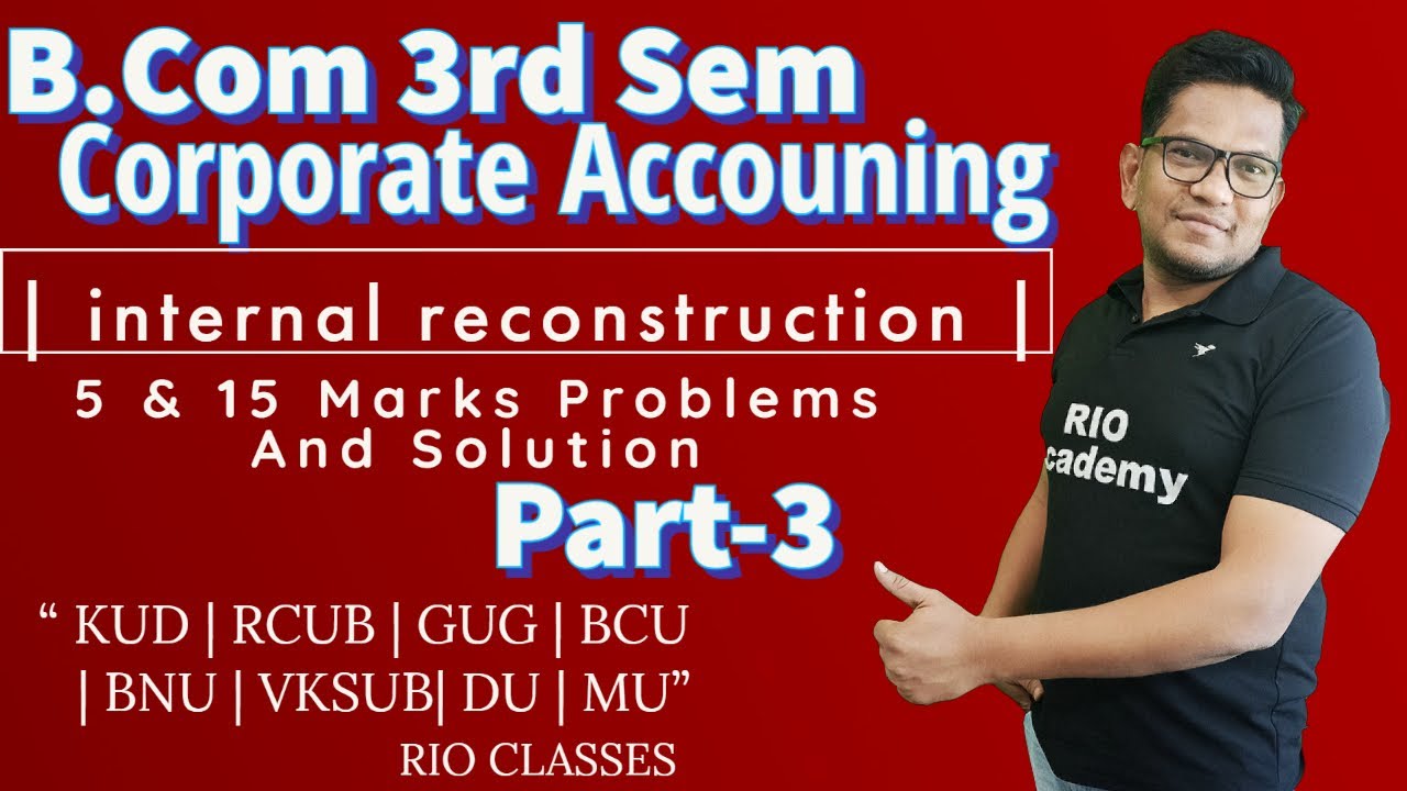 B.COM 3RD SEM | CORPORATE ACCOUNTING | LET REVISE COMPLETE SYLLABUS |