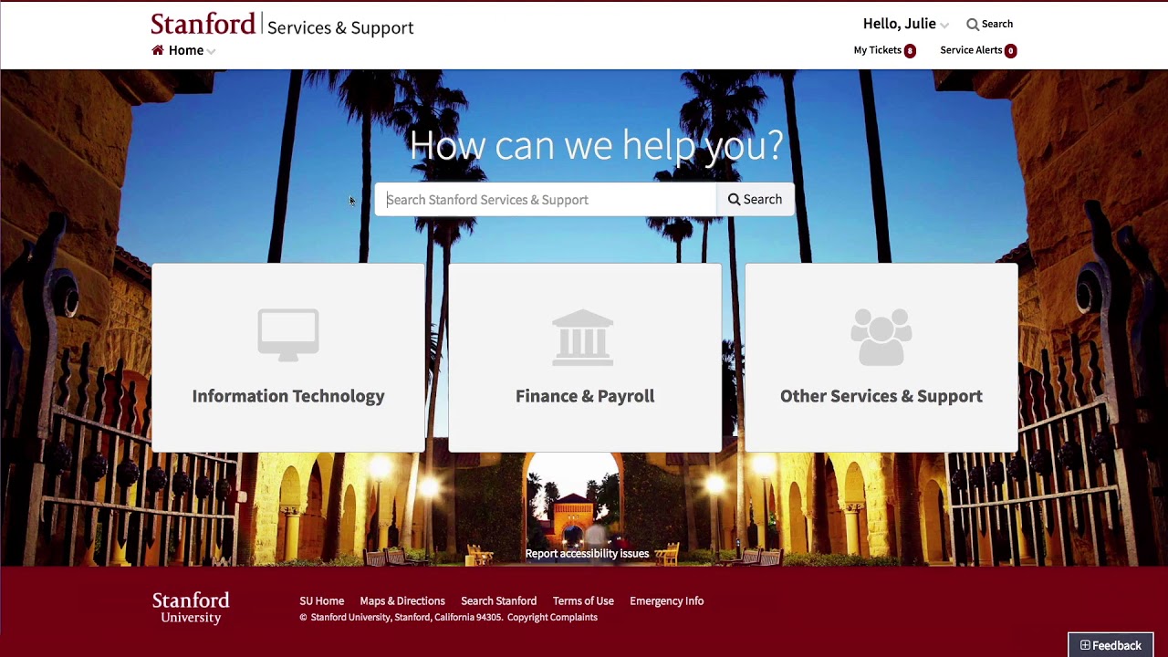 Tour the Stanford Services & Support Portal