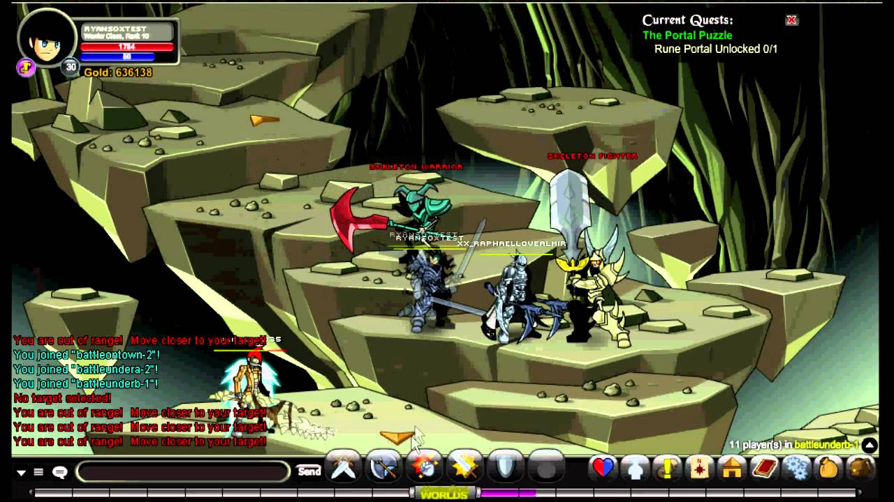 AQW Tutorial - Battle Under (A, B, C, and D) Walkthrough