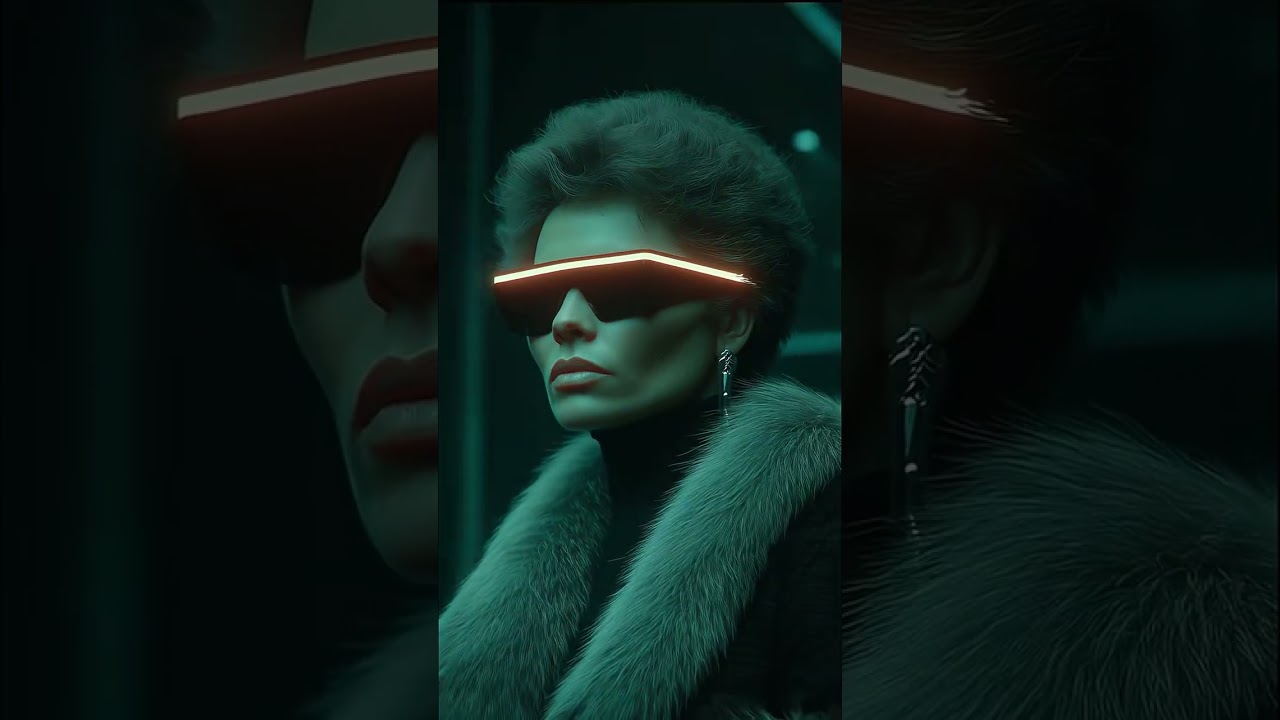 neon noir dark scifi retro minimalism 