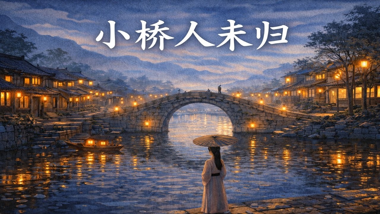 《小桥人未归》｜水色慢慢催｜江南夜色｜Chinese Ancient Style · Healing Music