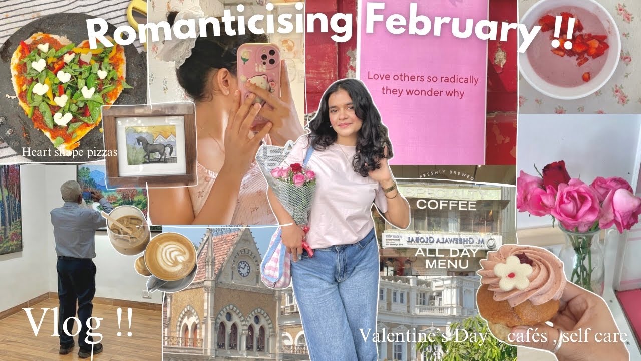 ROMANTICISING FEBRUARY 💌: Valentine’s Day out ,cafés, getting things done,￼ museum, chatty VLOG 🎀