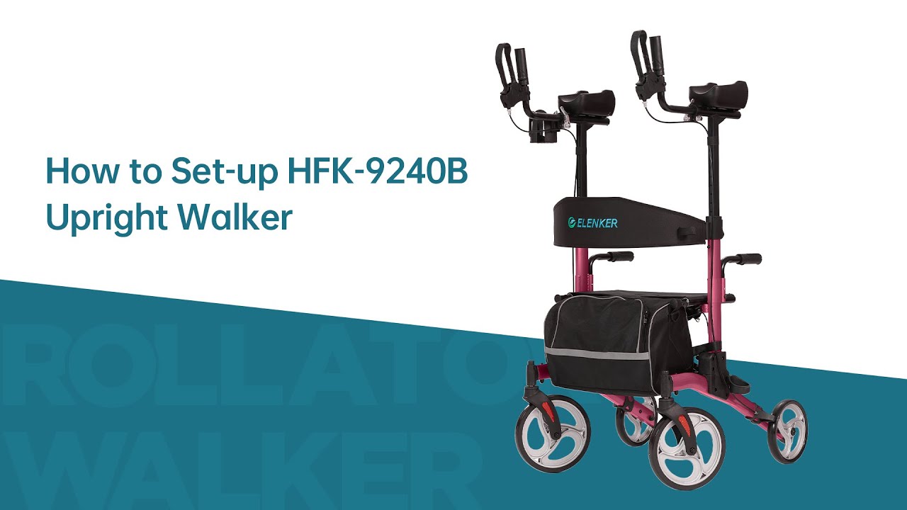How to Set up Elenker HFK-9240B Upright Rollator Walker with Seat