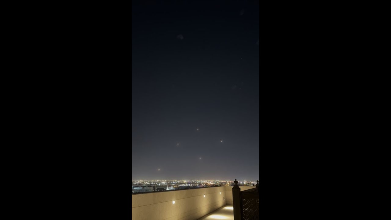 Video of missiles fired by Iran at Qatar US Military Airbase, U.S. official says