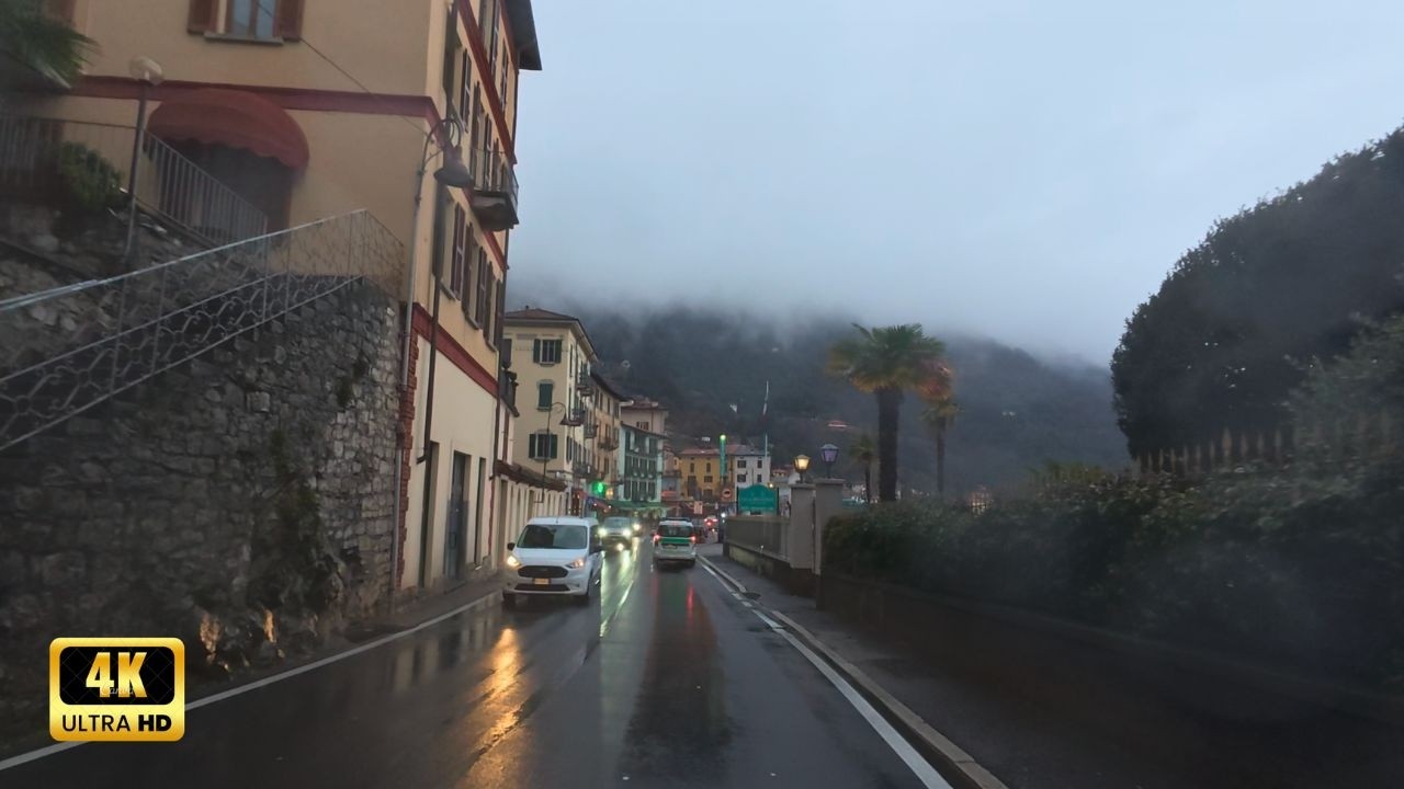 Atmospheric Winter Journey: Lake Como, Italy | From Daylight to Night (4K)