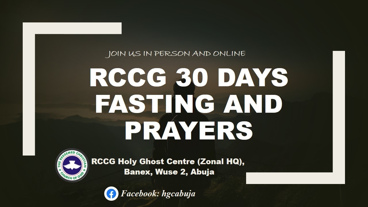 RCCG 30 DAYS FASTING AND PRAYERS (Day 12) || 10/02/202