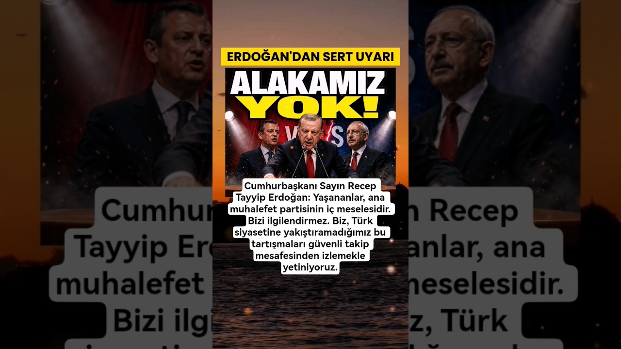 Erdoğan'dan &Ouml;zg&uuml;r &Ouml;zel'e Sert Uyarı Biz Bu Oyunda Yokuz! #erdoğan #&ouml;zg&uuml;r&ouml;zel