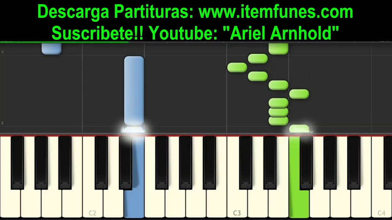 HAY VICTORIA EN EL NOMBRE DE JESUS - tutorial piano synthesia descarga partitura facil corito