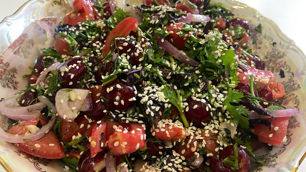 Vişnə salatı resepti Son zamanların ən sevilən çox ləzzətli salatı