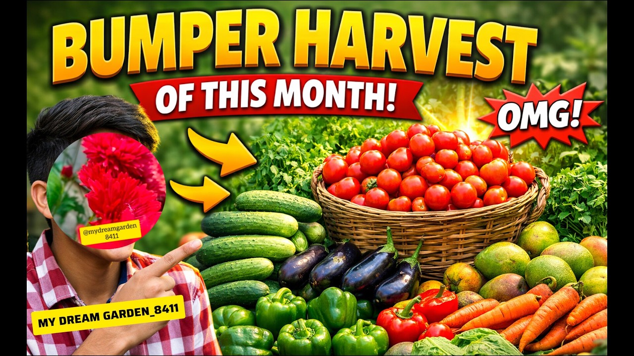 “Is Mahine Ki Zabardast Sabzi Harvest 😍 | Cauliflower, Mooli & More” @mydreamgarden_8411