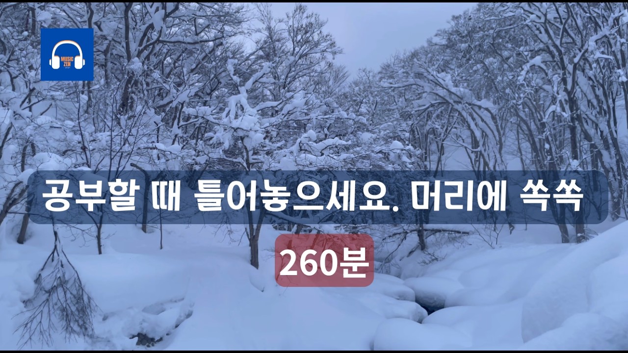 [4시간 연속재생] 하루 종일 함께하는 감성❄️ 카페 업무, 공부, 드라이브, 수면을 위한 완벽한 배경음악 (No Ads)