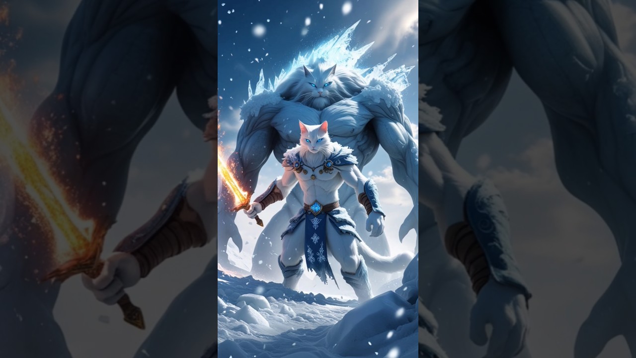 ❄️🔥 Ice Giant vs. Powerful White Cat ⚔️🐱 | Epic Battle for the Frozen Kingdom! 👑 