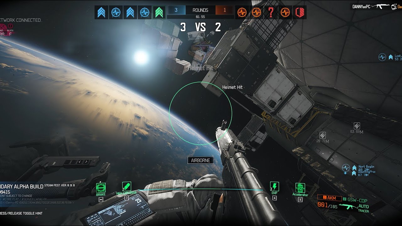 A round of Boundary (A new zero gravity space shooter)