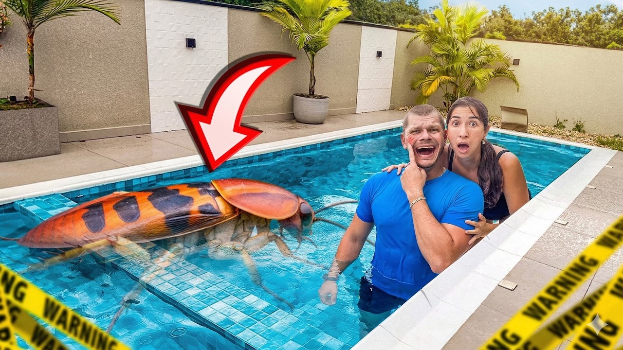 DÉ FOI PICADO POR UMA BARATA AQUÁTICA NA PISCINA