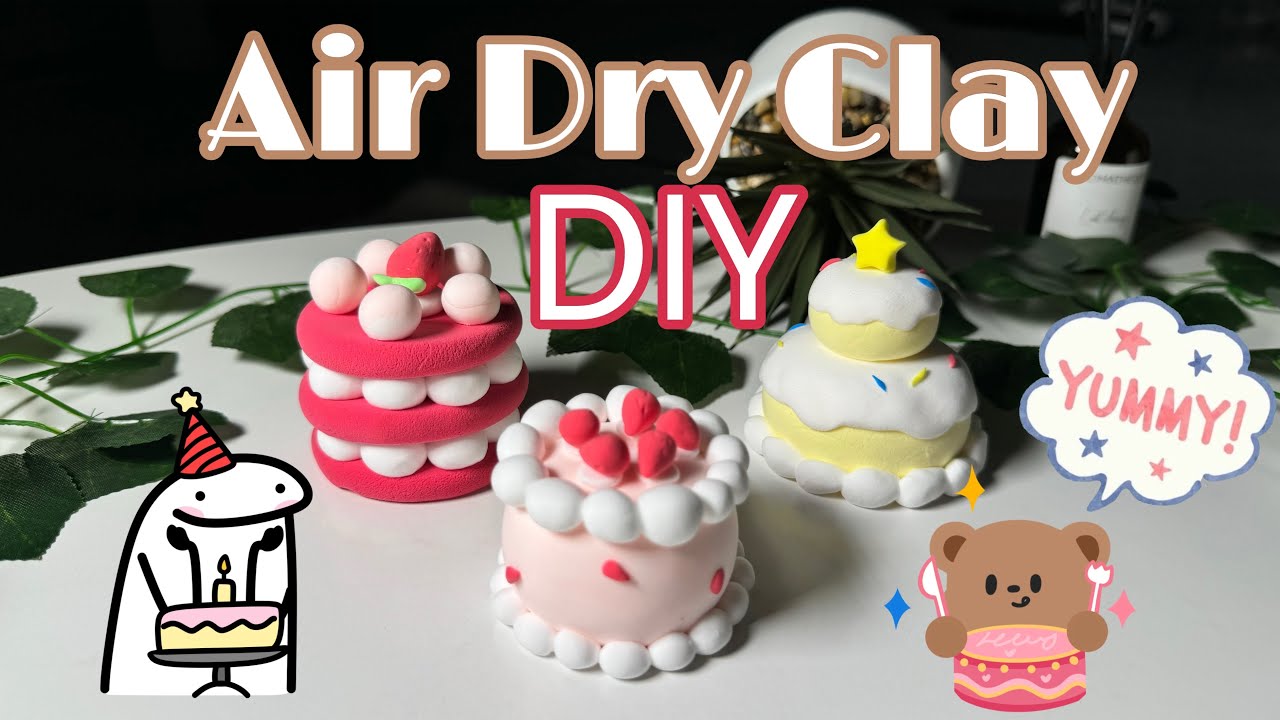 Air Dry Clay Cakes DIY | Step-by-Step Realistic Cake Craft Tutorial | Easy Clay Ideas