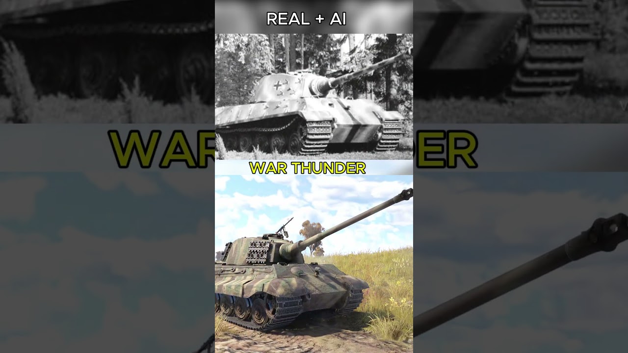 Tiger 2 Firing Cannon - War Thunder vs AI