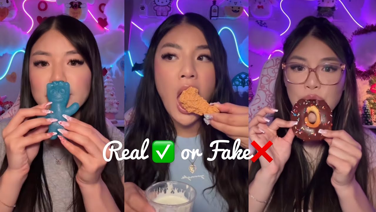 ASMR | Real✅ or Fake❌  (Fake Food Eating & Mouth Sounds)