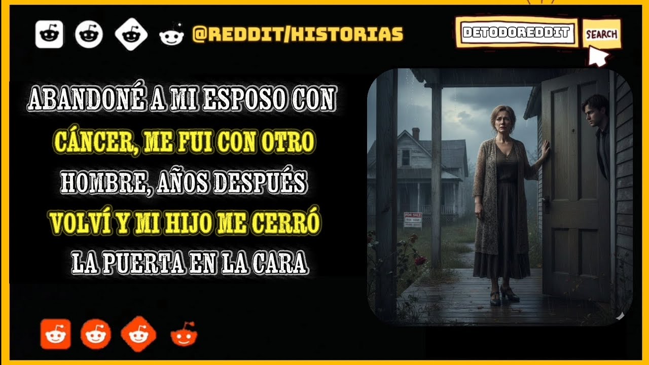 Abandoné a mi esposo con cáncer, me fui con otro hombre, años después volví y mi hijo me cerró....
