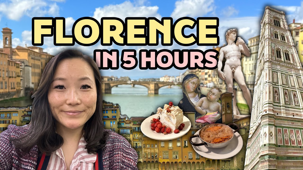 FLORENCE in 5 HRS 🇮🇹🚆 | Statue of David | Duomo | Ponte Vecchio | Food | Italy Travel Vlog