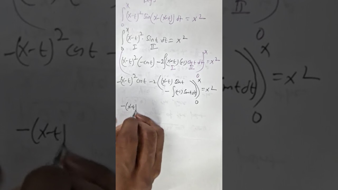 JAN 23 2026 E The number of elements in the set  S={X:X€[0,100] and Integral (t² Sin(X-t)dt =X²}..