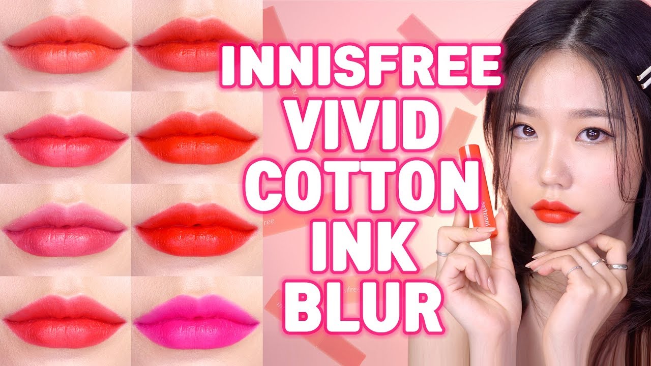 Brand New✨Innisfree’s Vivid Cotton Ink Blur Tints Swatch and Review