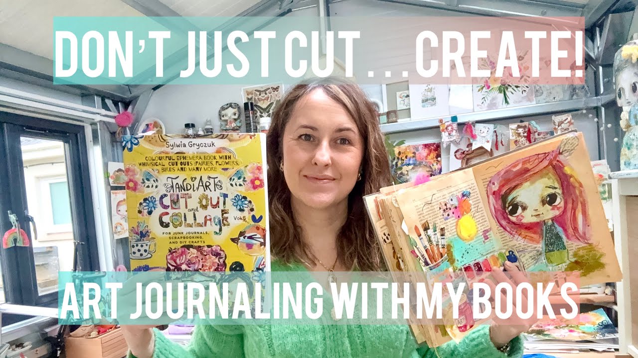 How to Use My TandiArt Books for Art Journaling | Easy Mixed Media Collage Ideas 