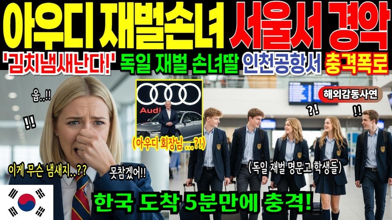 한국 개무시하던 독일 엘리트 고등학생들! 한국 수학여행 후 아우디 재벌 손녀딸의 충격 폭로