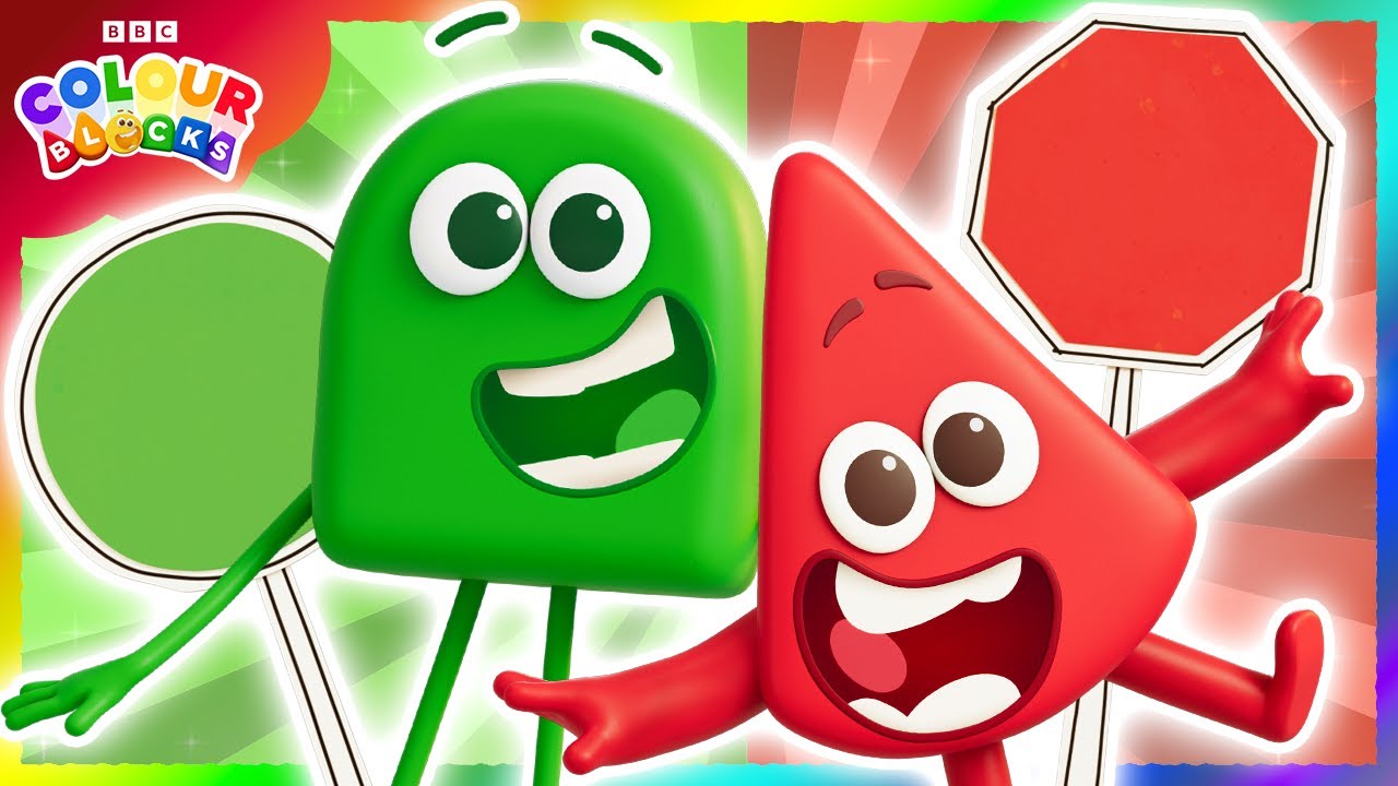 Green Means Go, Red Means Stop! 🛑🟢 | Learn Colours | @Colourblocks