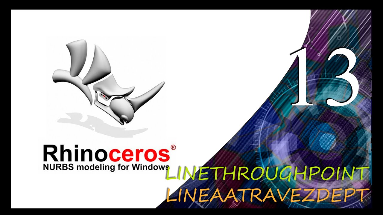 Rhinoceros 3D  LINETHROUGHPOINT -  LINEAATRAVEZDEPT  ENGLISH AND SPANISH SUBTITLES