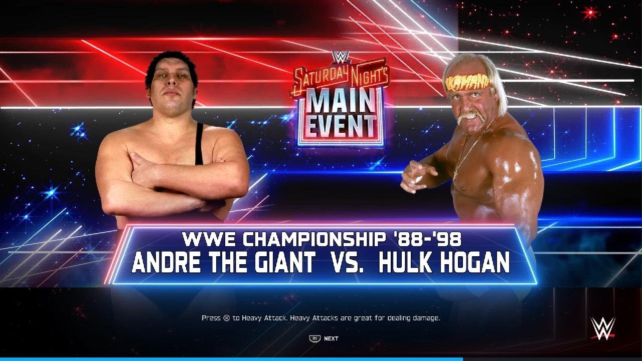 WWE 2K25 Hulk Hogan VS Andre The Giant For The WWE Championship Extreme Mules Match.