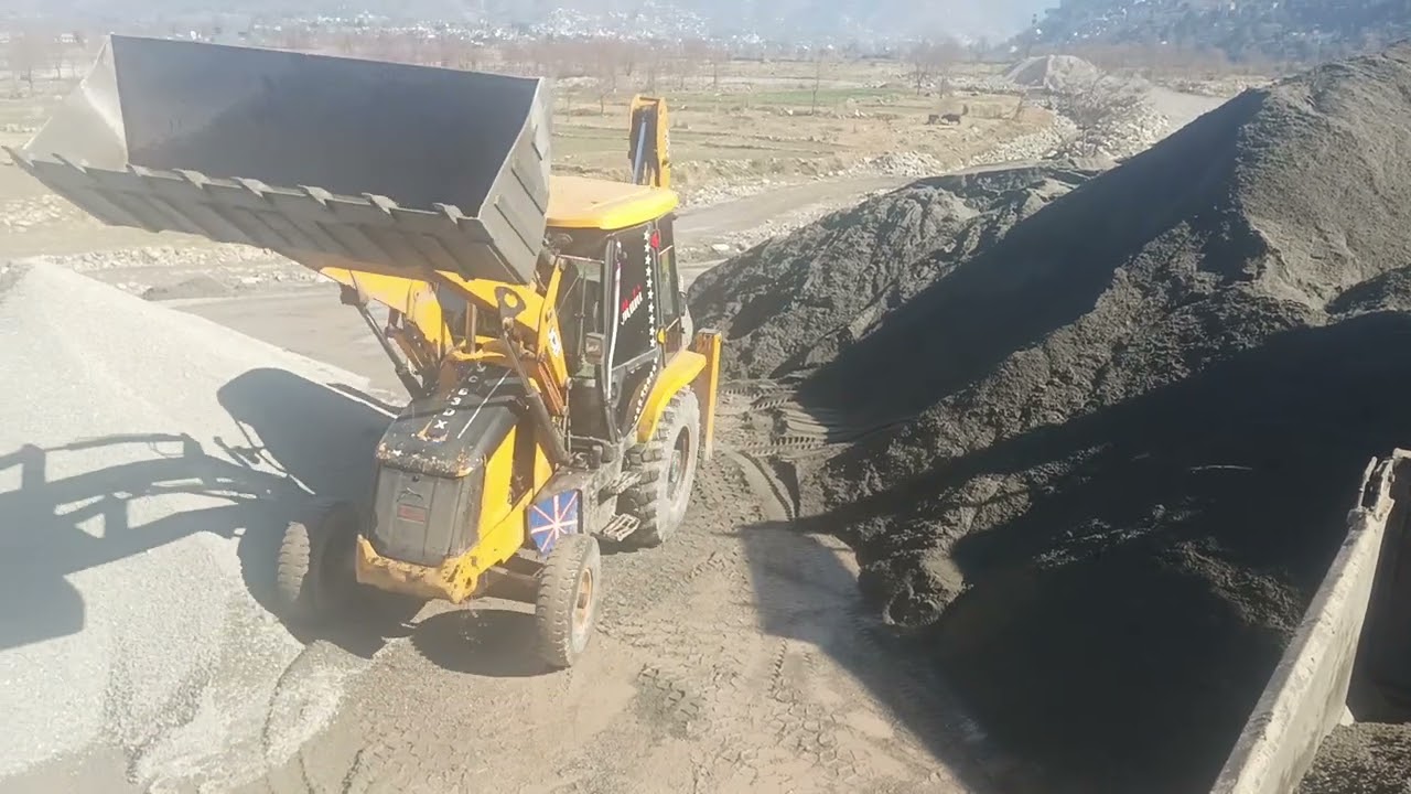 Jcb na sand load kiya damper ma
