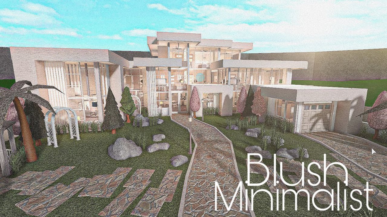 ROBLOX BLOXBURG: Mansion Modern Blush  House || House Build
