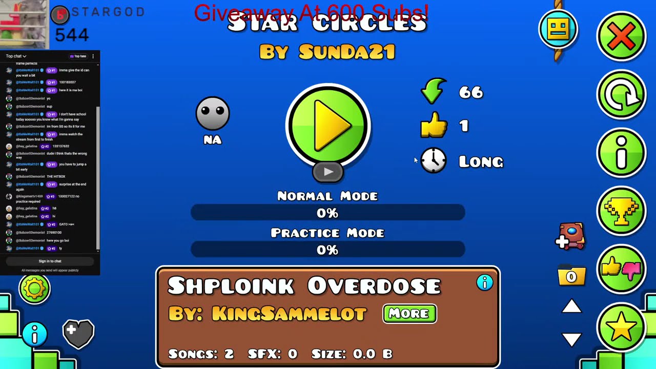 Streaming Geometry Dash LEVEL REQUEST