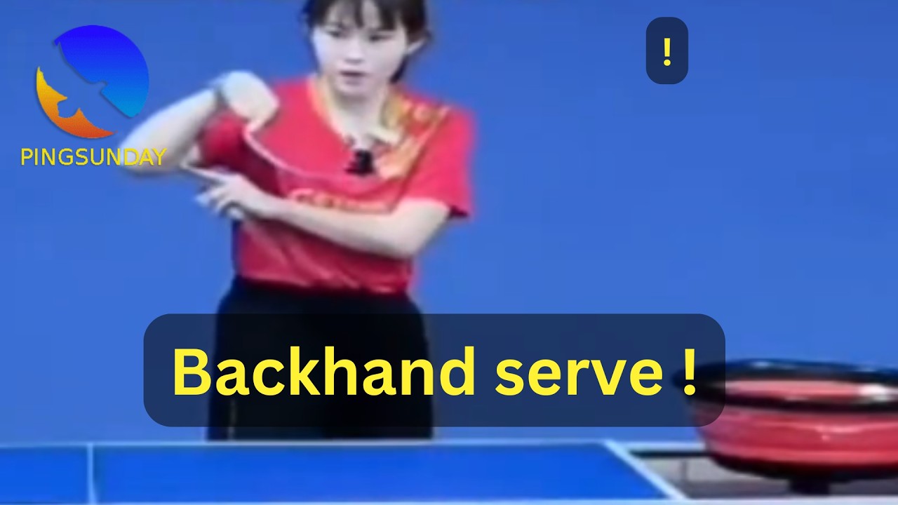 coach XiaoHan 32b - learn backhand serve (basic table tennis serve)