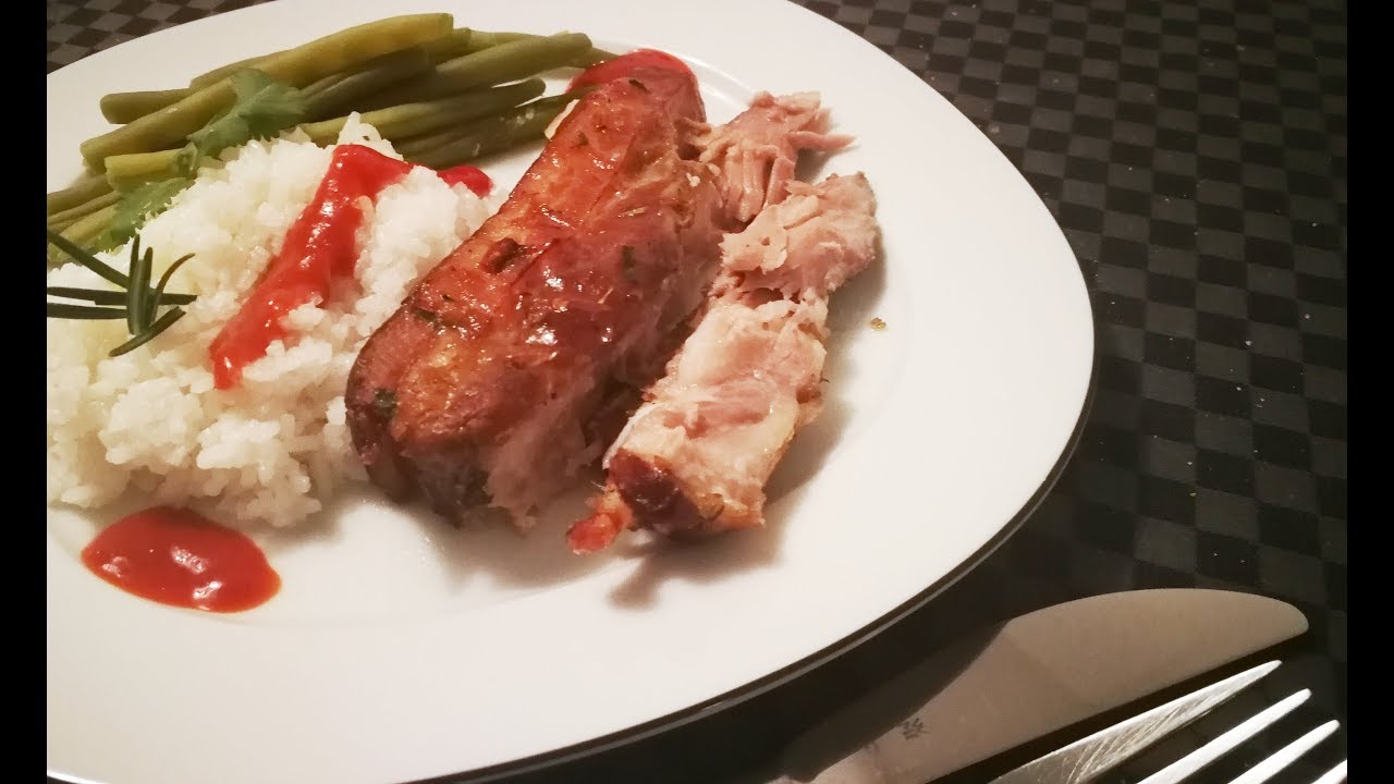 Schweinebraten 2.0 - Wildschweinrücken am Knochen sous vide