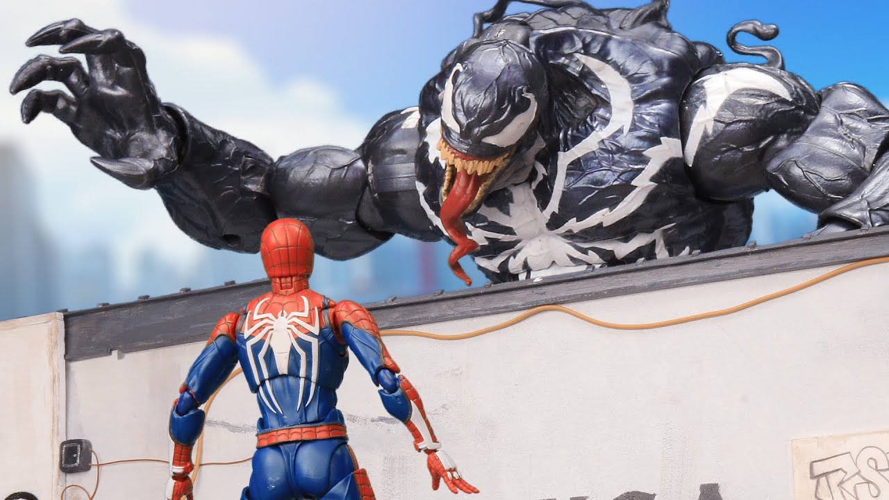 BIG VENOM Attack SPIDER MAN in the Spider-verse | Figure Stopmotion