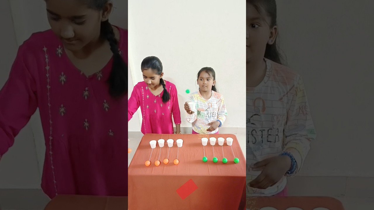 Catch the ball Challenge | Cup ball game | Indoor games for kids | Party games #shorts #games