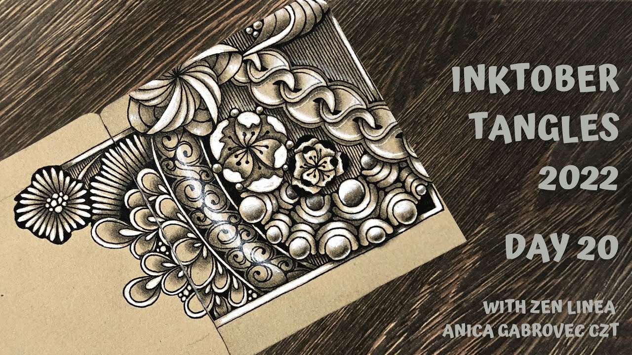 Inktober Tangles 2022 • Day 20 • Walk The Line